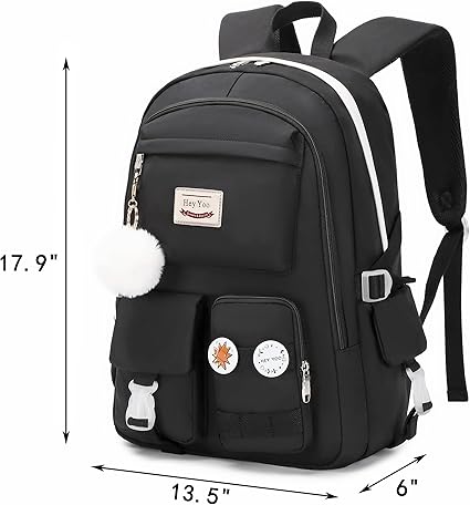 Hey Yoo Backpack for Girls Bookbag Cute School Bag College Middle High Elementary School Backpack for Teen Girls